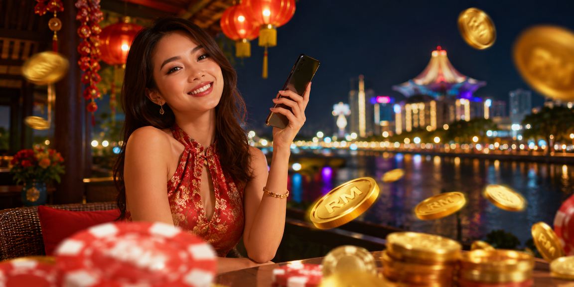 Pengguna Kuching mengakses loteri dalam talian melalui telefon bimbit dengan mudah